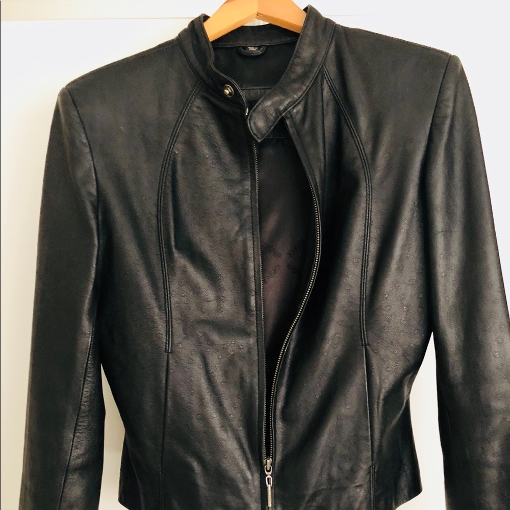 Kasper Black Leather Jacket